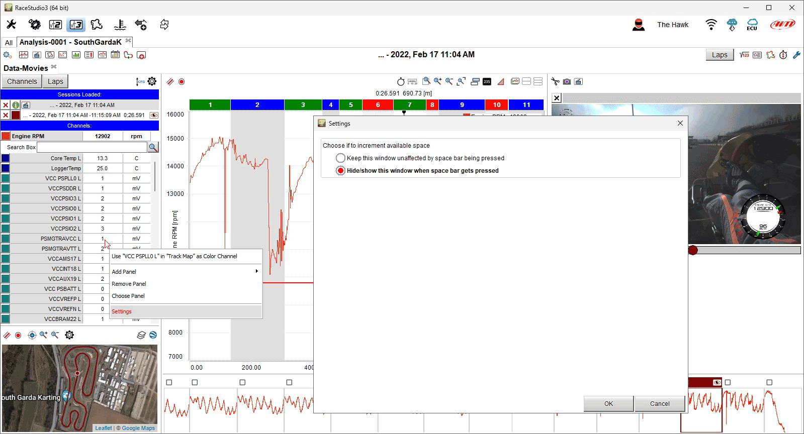 Data-Movies show/hide panel