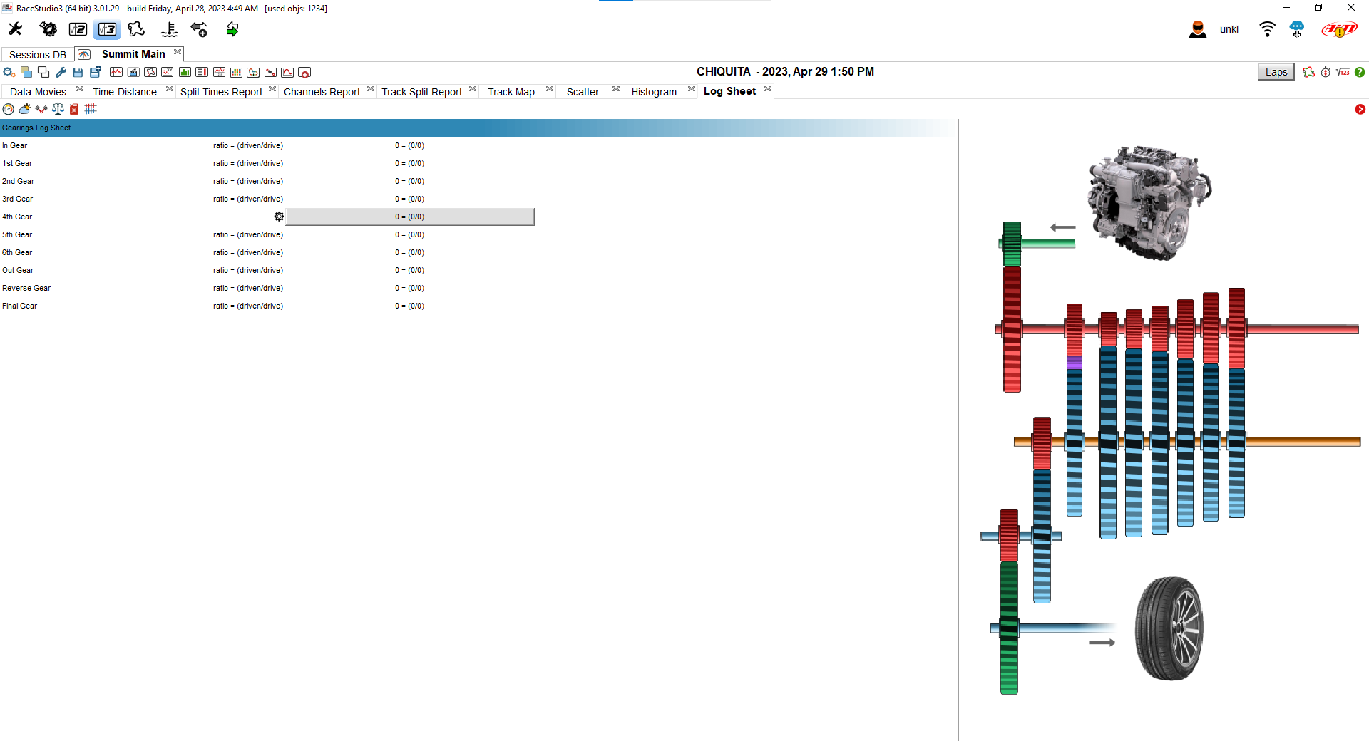 Track map tab